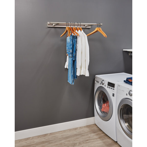 Latitude Run® Wood Wall Mounted Laundry Room Organizer & Reviews